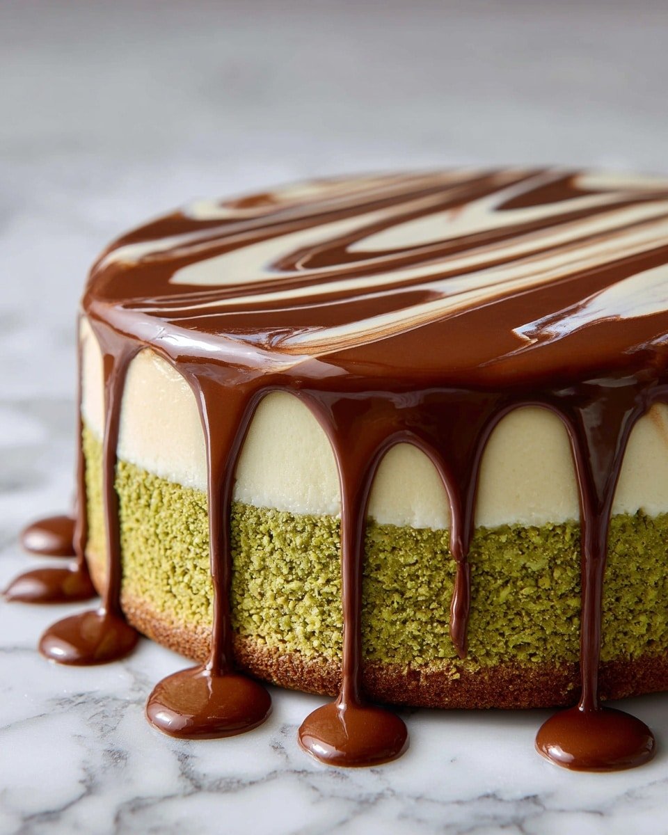 Dubai Pistachio Cheese Bomb Recipe - Recipe Image — Dubai Pistachio Cheese Bomb, pistachio dessert, layered Middle Eastern sweets, chocolate pistachio treat, no-bake pistachio dessert