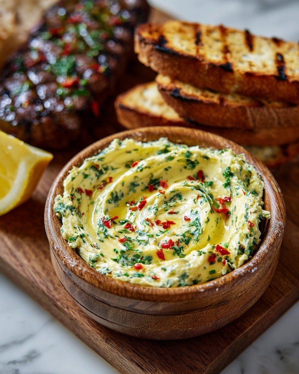 Cowboy Butter Recipe - Recipe Image — Cowboy Butter, Cowboy Butter recipe, flavorful butter sauce, grilled meat sauces, spicy buttery dip