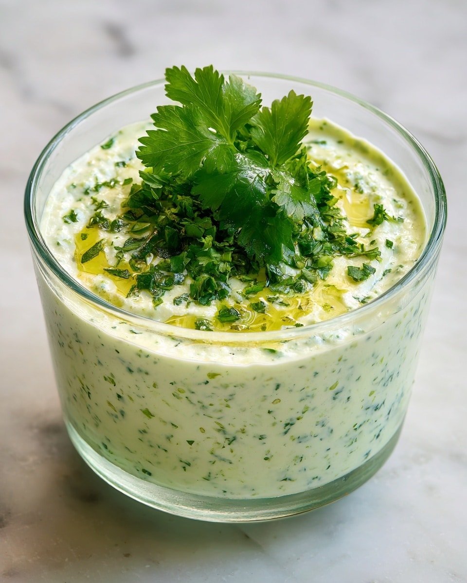 Creamy Cilantro Sauce Recipe - Recipe Image — Creamy Cilantro Sauce, cilantro sauce, easy herb sauce, flavorful dairy sauce, quick green sauce