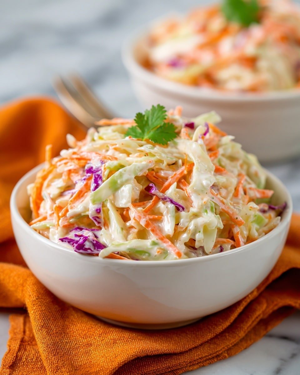Best Coleslaw Recipe - Recipe Image — Best Coleslaw, homemade coleslaw recipe, easy coleslaw, crunchy coleslaw side dish, tangy creamy coleslaw
