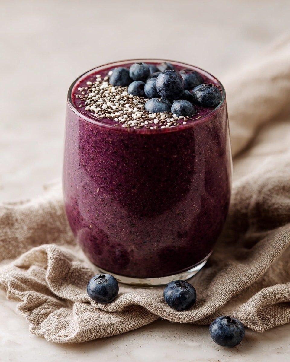 Blueberry Chia Seed Smoothie Recipe - Recipe Image — Blueberry Chia Seed Smoothie, healthy blueberry smoothie, nutritious chia seed drink, easy breakfast smoothie, antioxidant-rich fruit smoothie