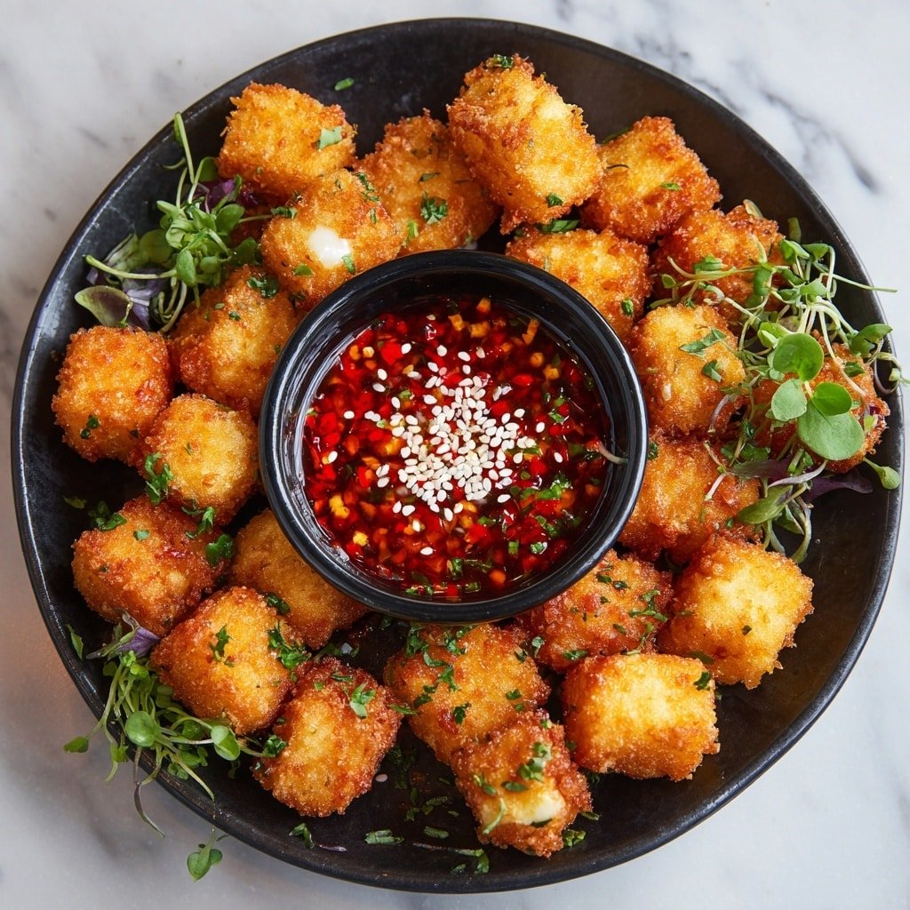 Crispy Halloumi and Feta Bites with Honey Cranberry Dip Recipe - Featured Image